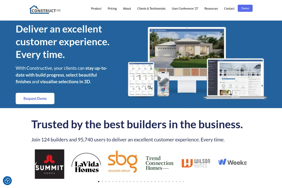 Aperçu de la landing page