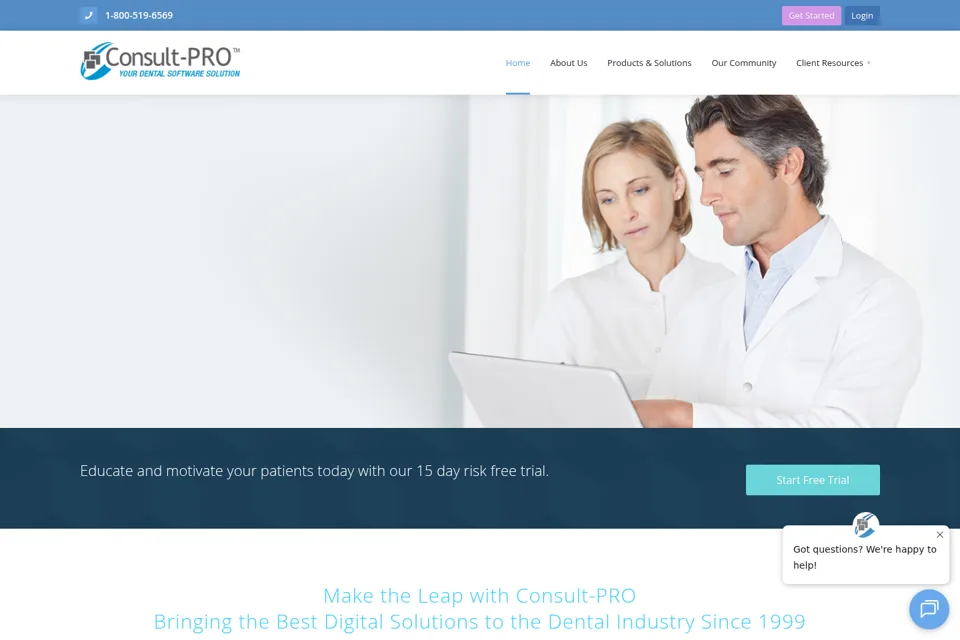 Aperçu de la landing page