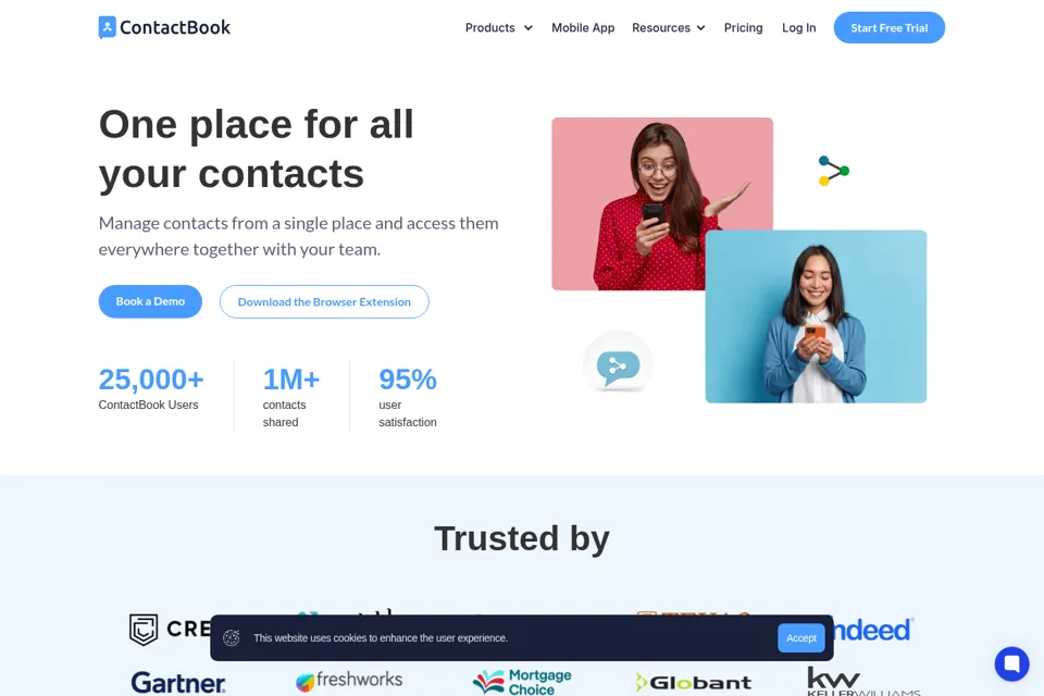 Aperçu de la landing page
