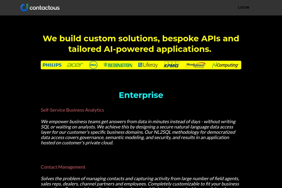 Landing page preview