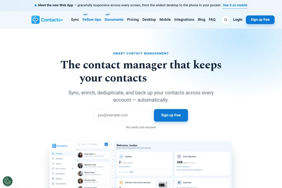 Landing page preview