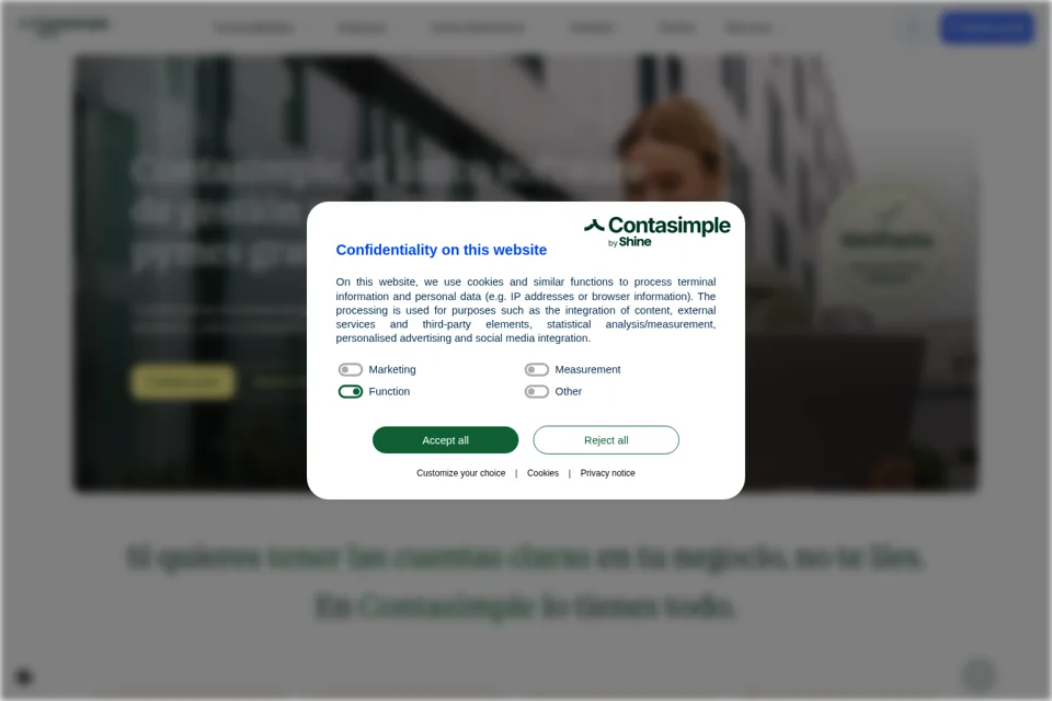 Landing page preview