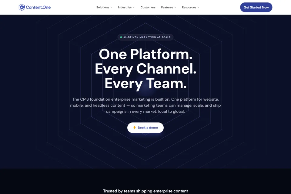 Aperçu de la landing page