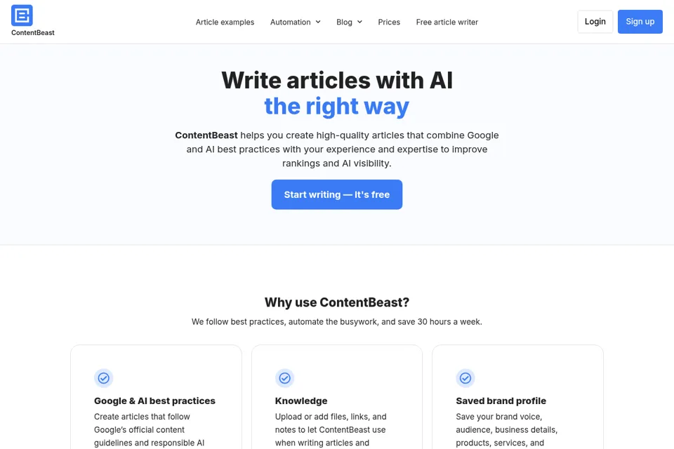 Landing page preview