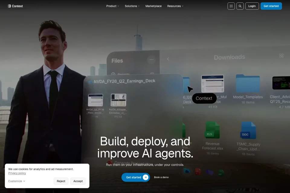 Aperçu de la landing page