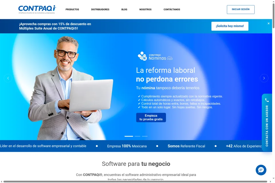 Aperçu de la landing page