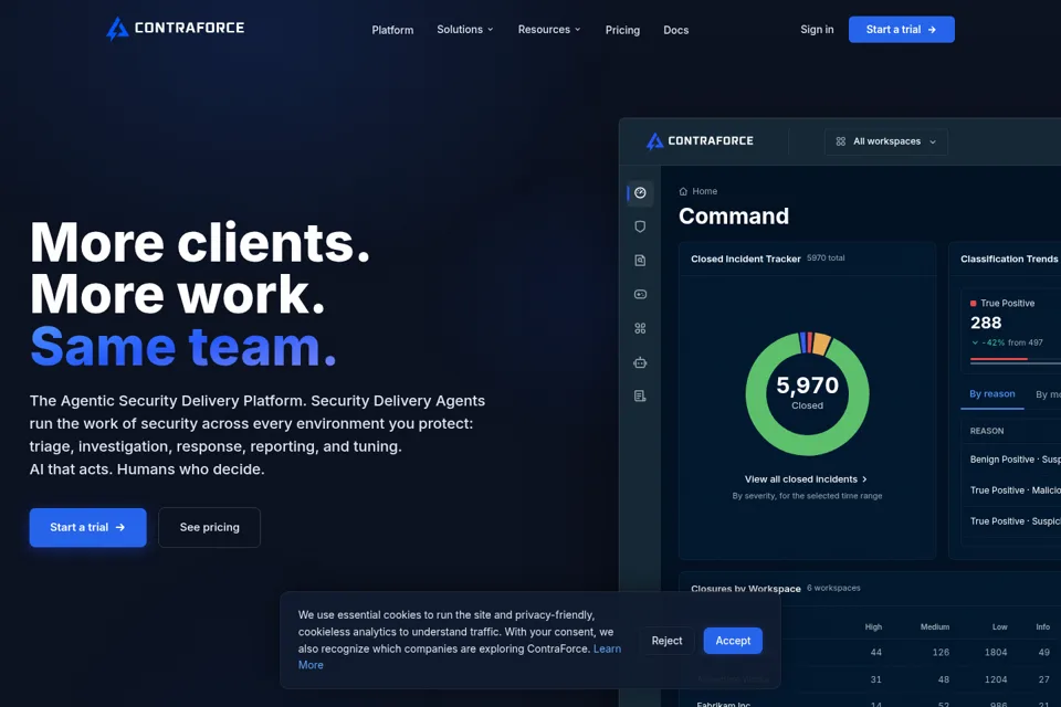 Landing page preview