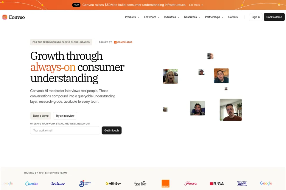 Landing page preview