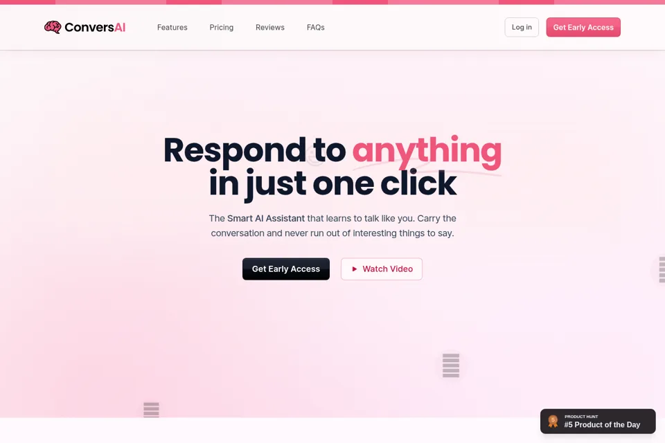 Aperçu de la landing page
