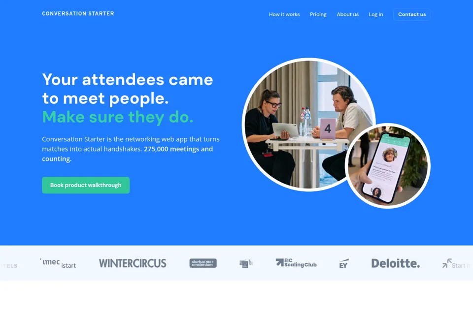 Aperçu de la landing page