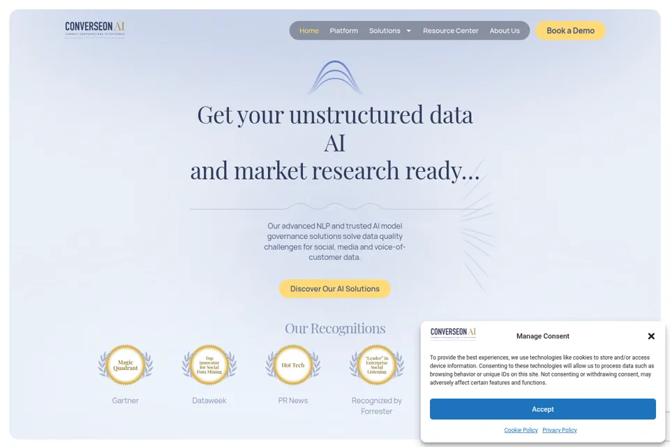Aperçu de la landing page
