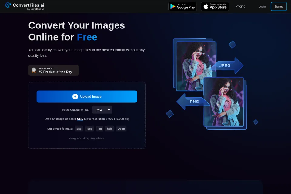 Aperçu de la landing page