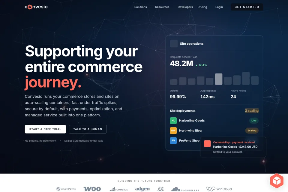 Aperçu de la landing page