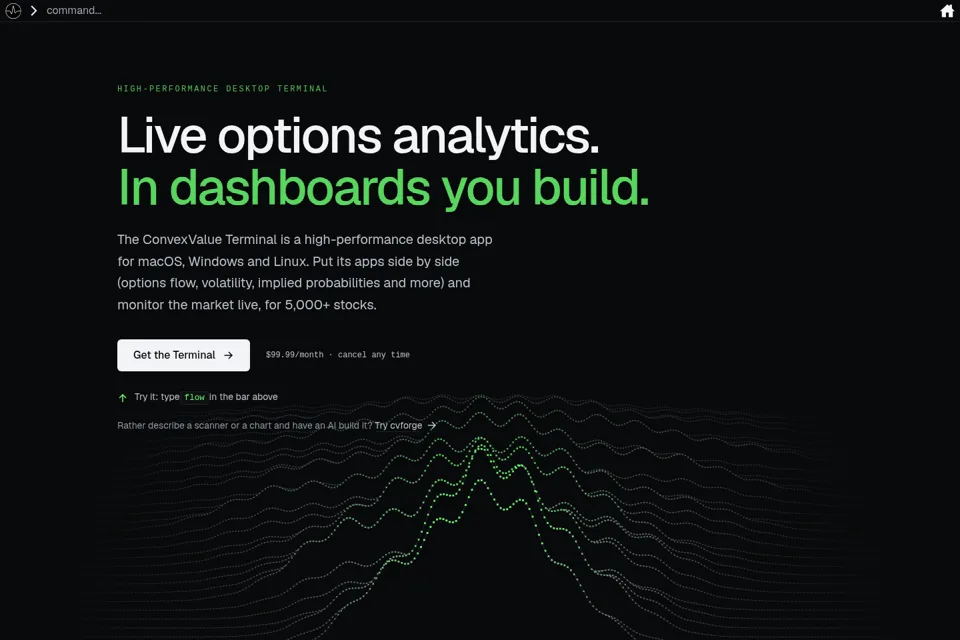 Aperçu de la landing page