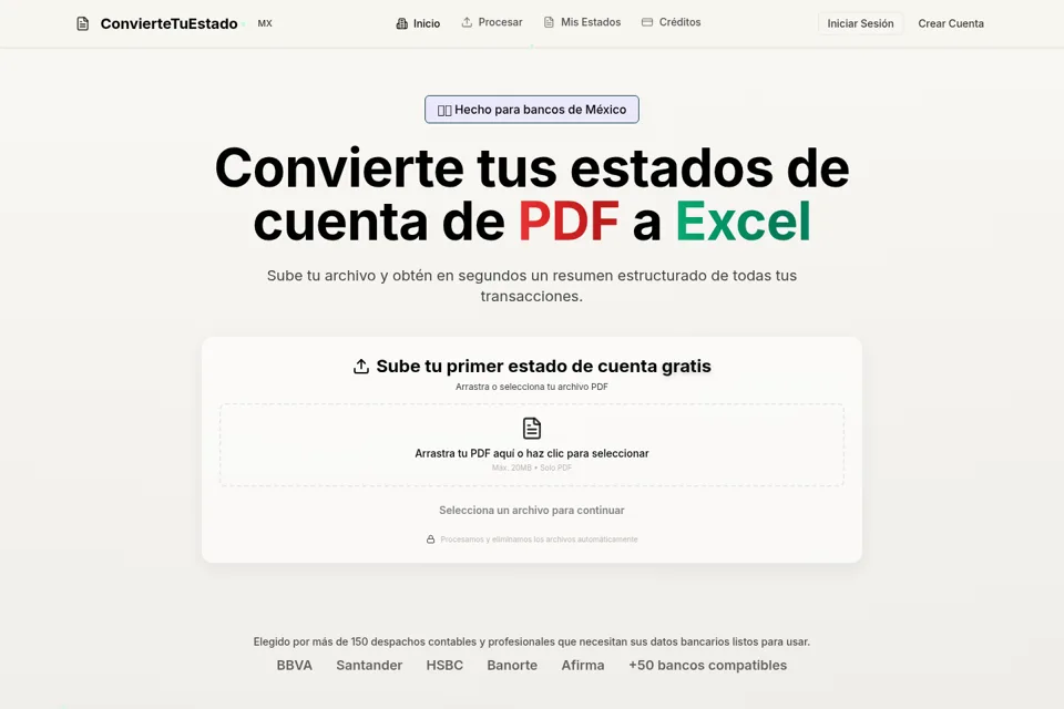 Aperçu de la landing page