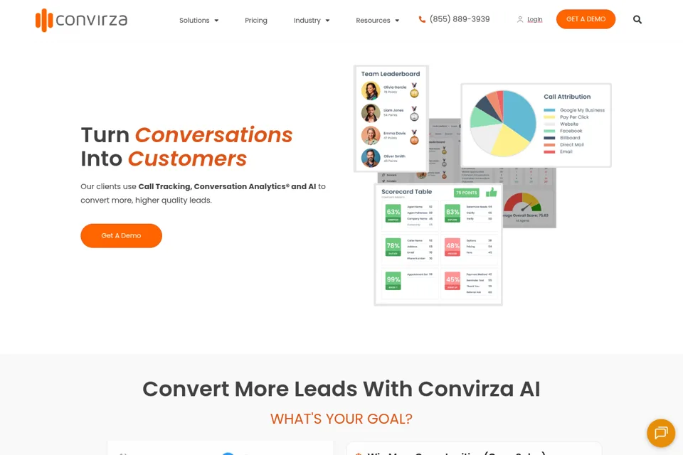 Aperçu de la landing page