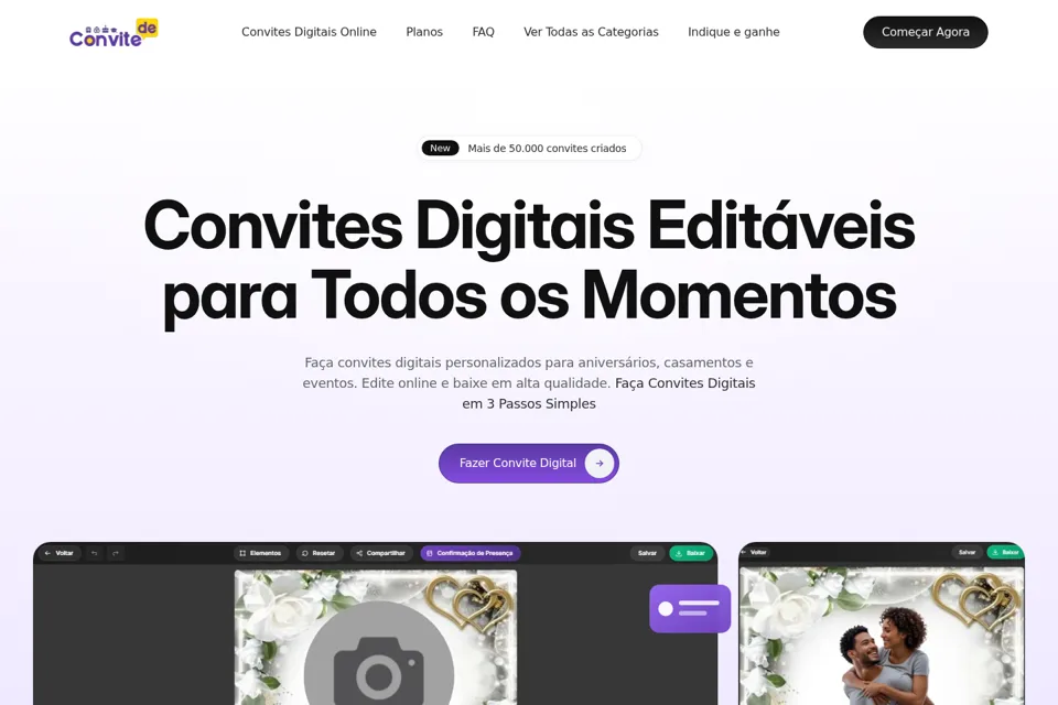 Aperçu de la landing page