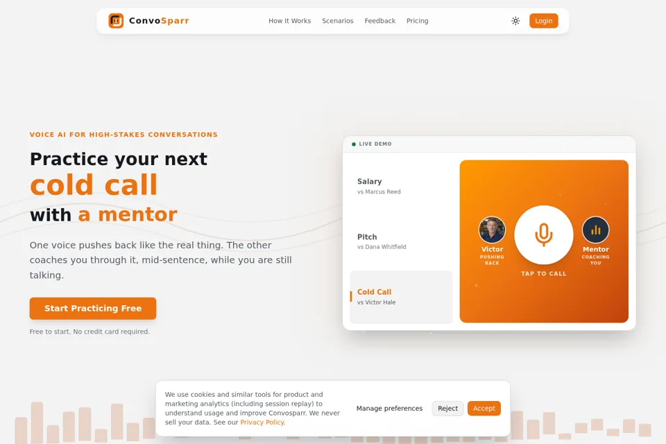 Landing page preview