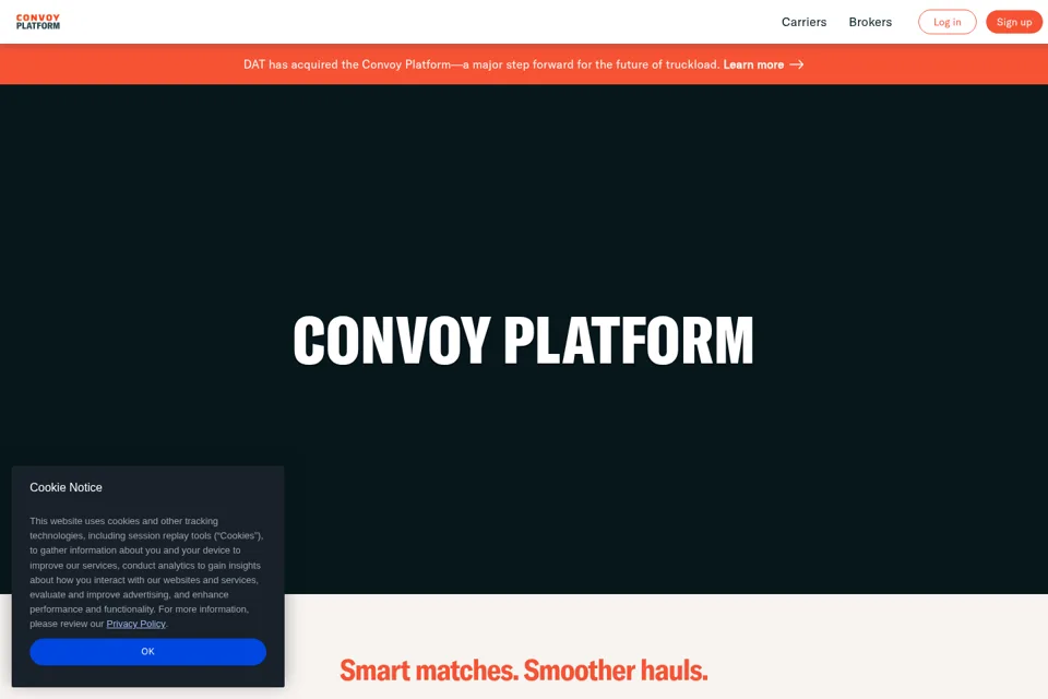 Aperçu de la landing page