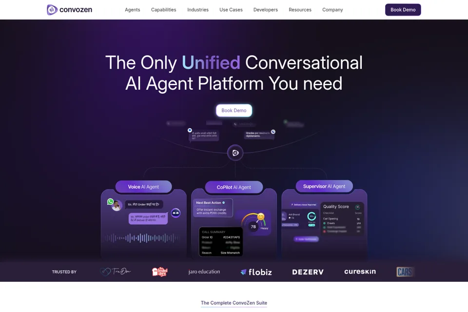 Aperçu de la landing page