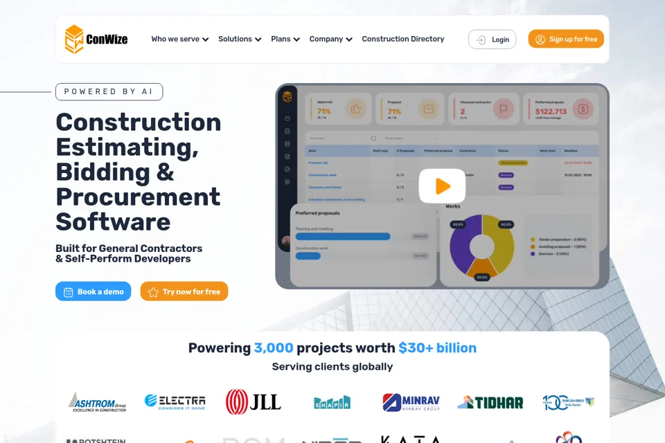 Aperçu de la landing page