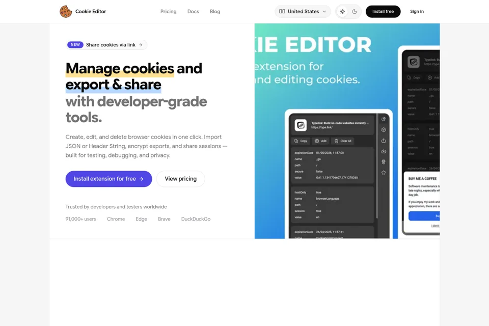 Landing page preview