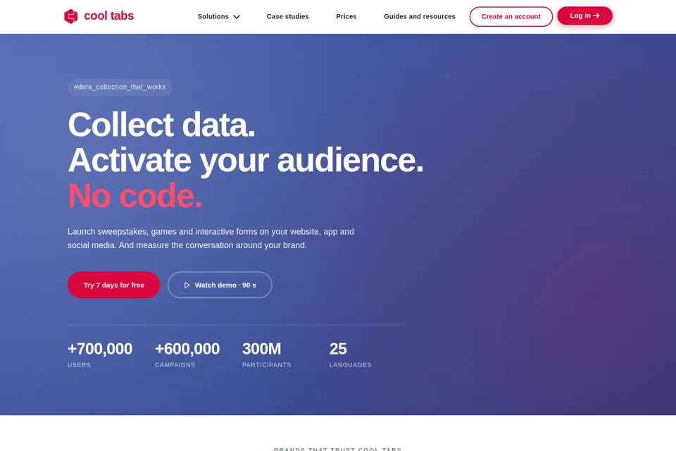 Landing page preview