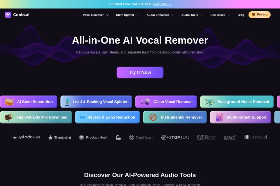 Aperçu de la landing page