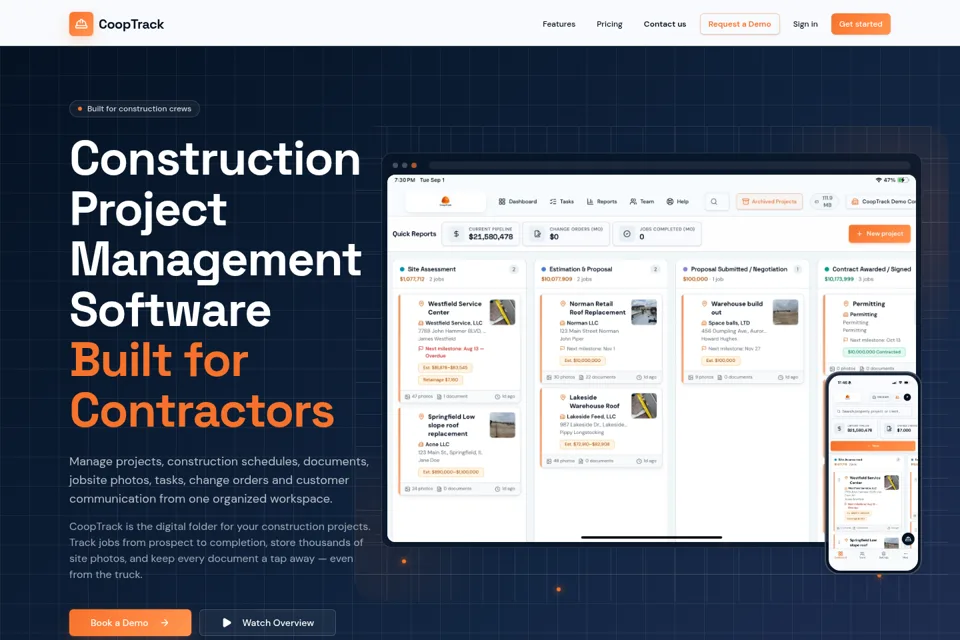 Landing page preview