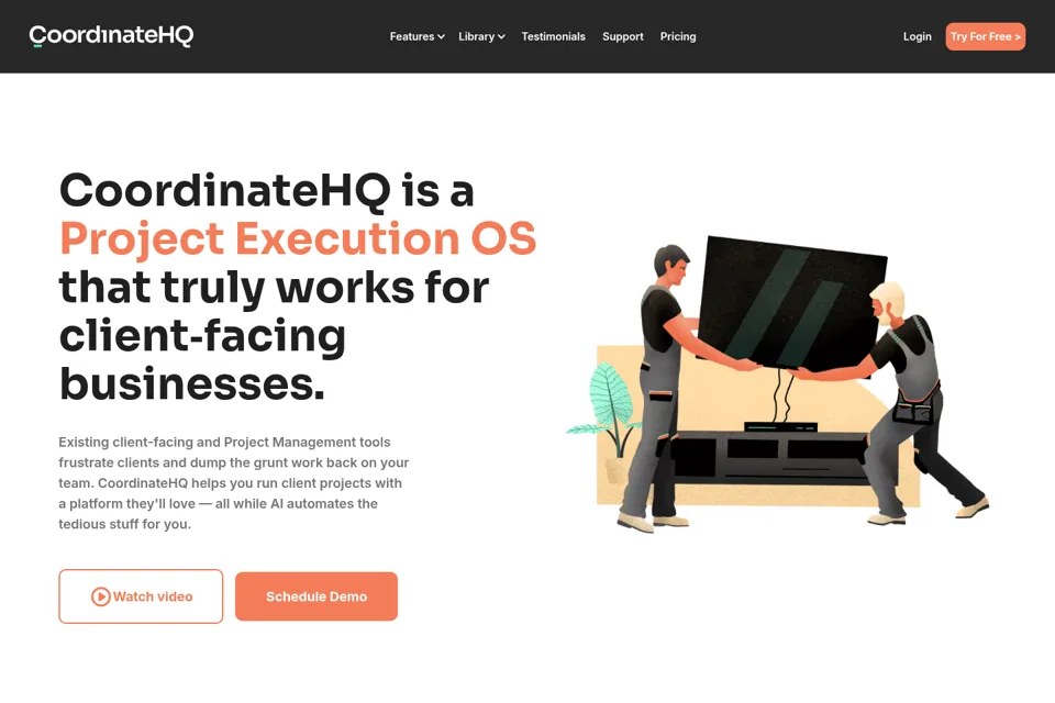 Aperçu de la landing page