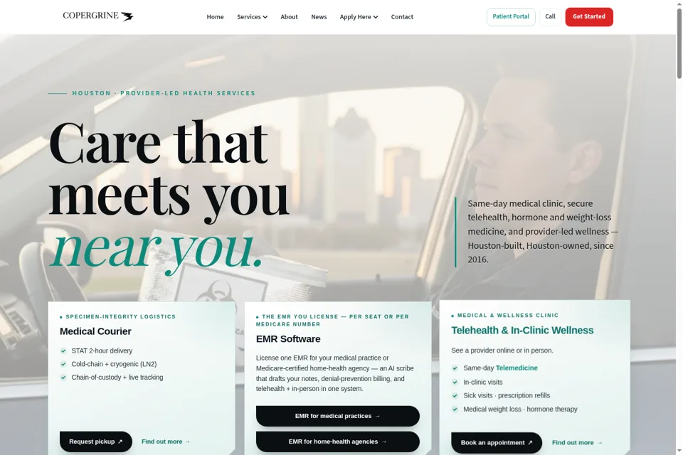 Aperçu de la landing page
