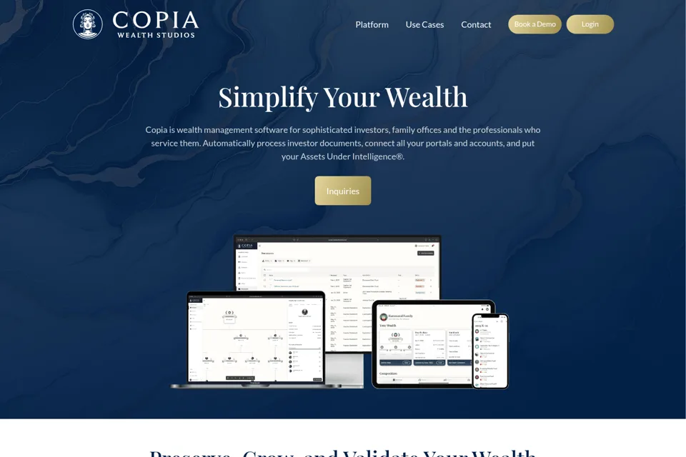 Aperçu de la landing page