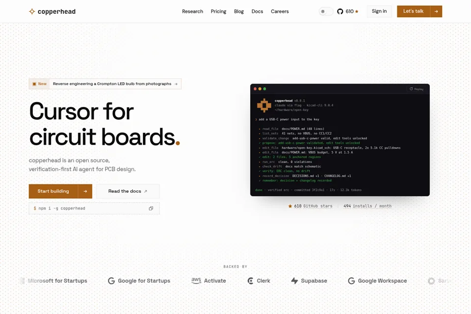 Aperçu de la landing page