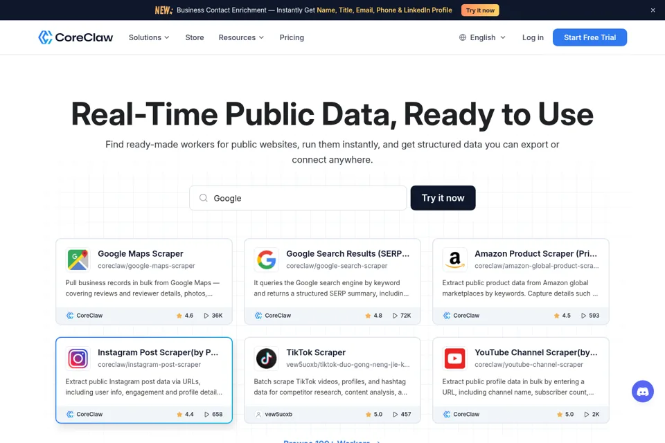 Landing page preview