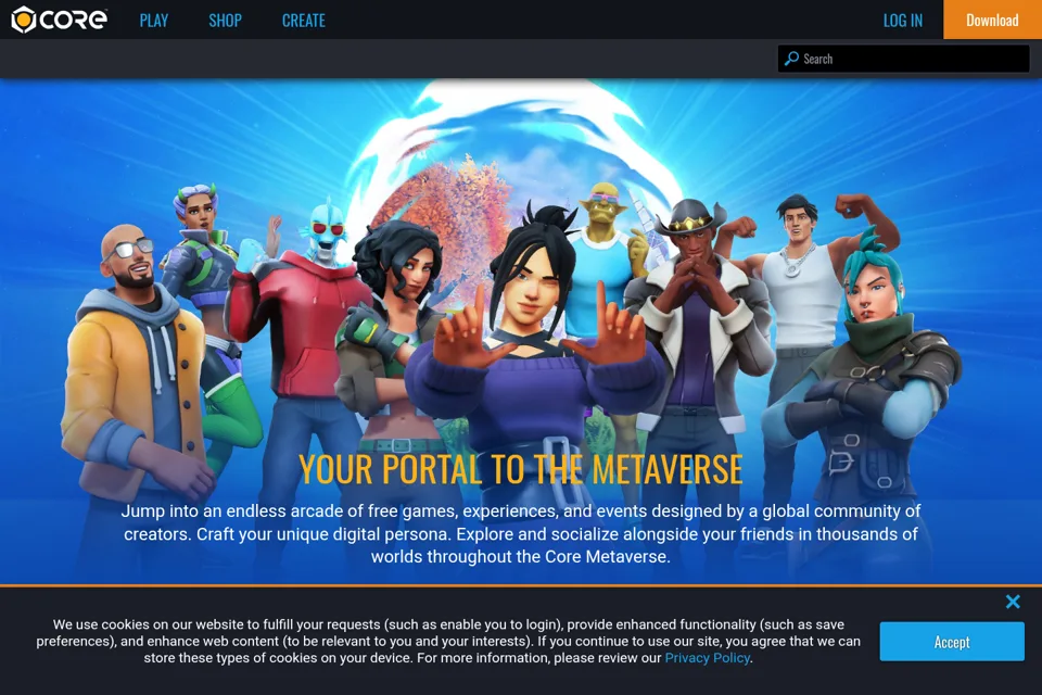 Aperçu de la landing page