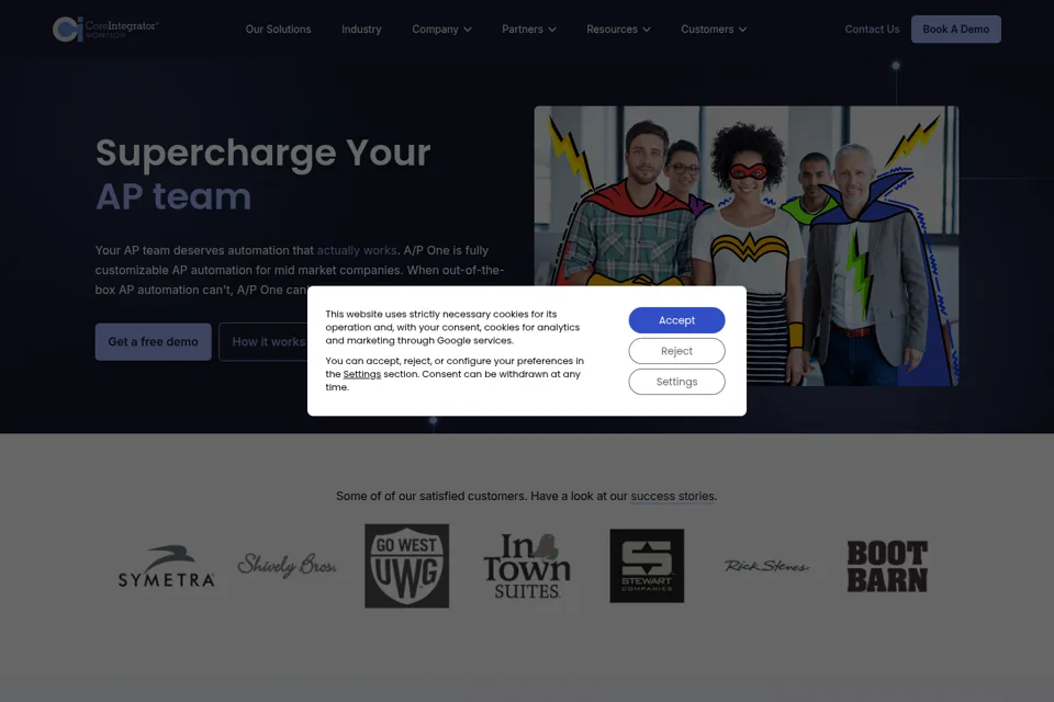 Landing page preview