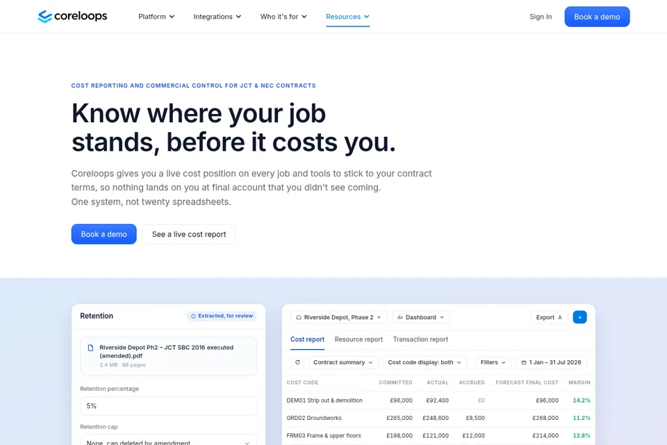 Landing page preview