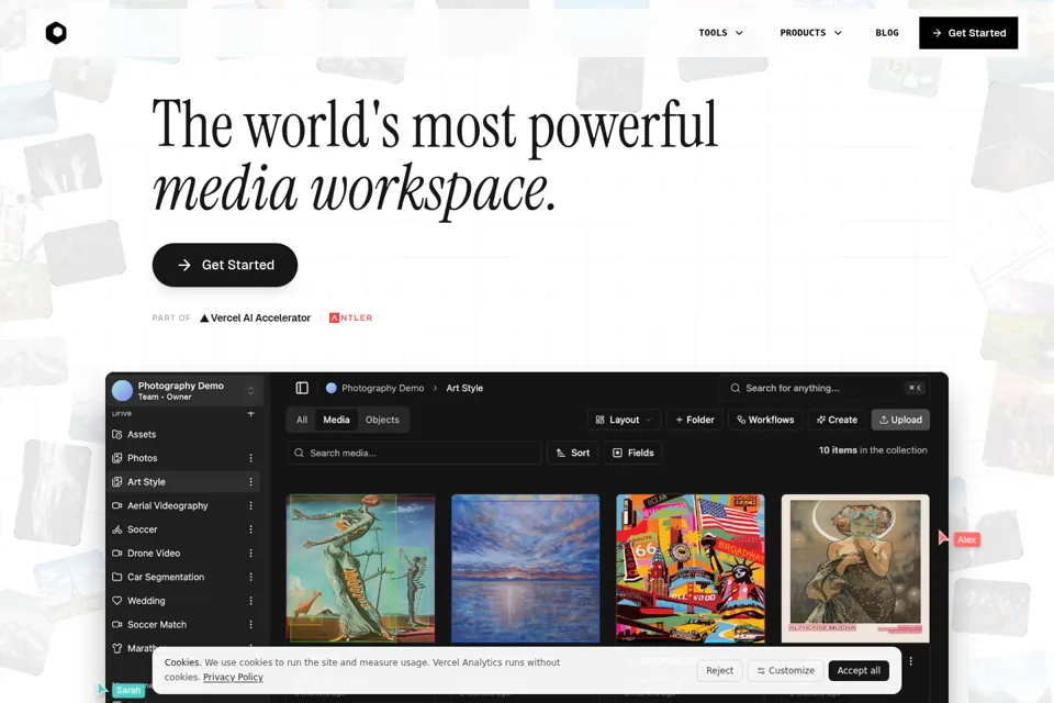 Aperçu de la landing page