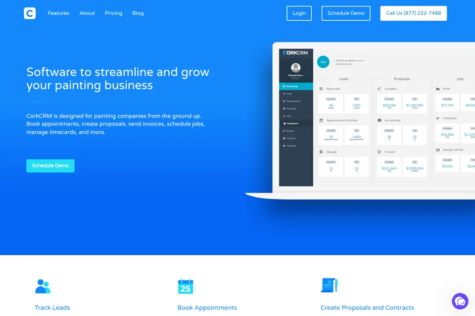 Aperçu de la landing page