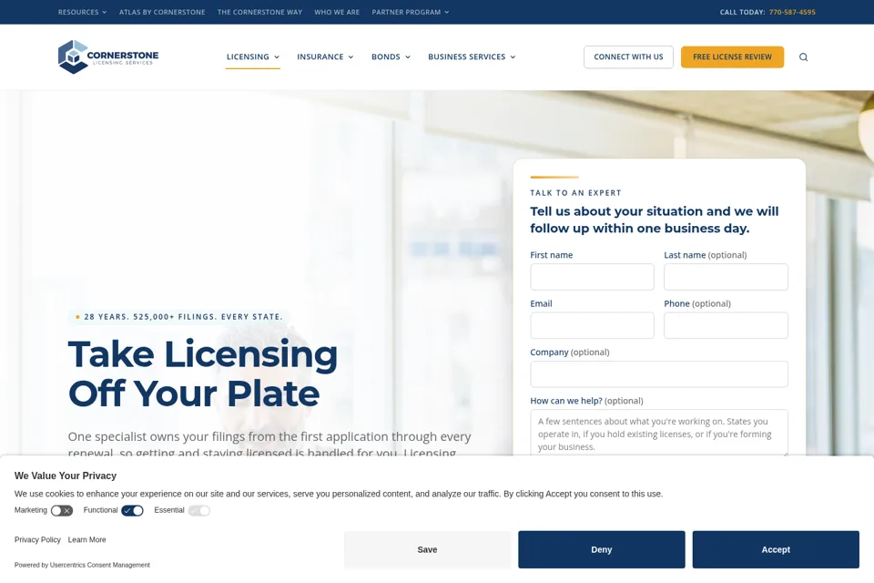 Landing page preview