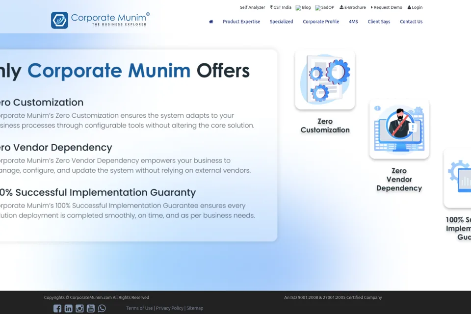 Aperçu de la landing page