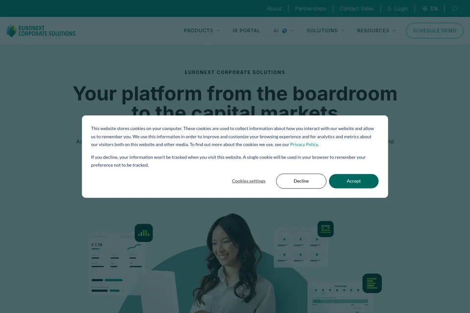 Aperçu de la landing page