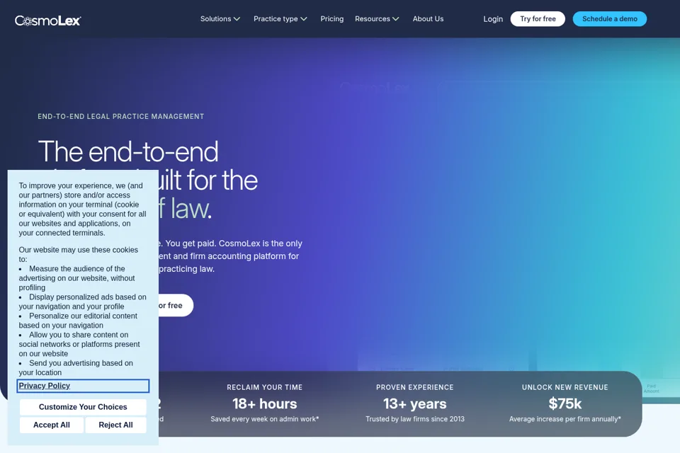 Landing page preview
