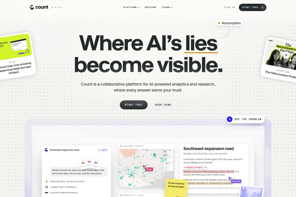 Aperçu de la landing page