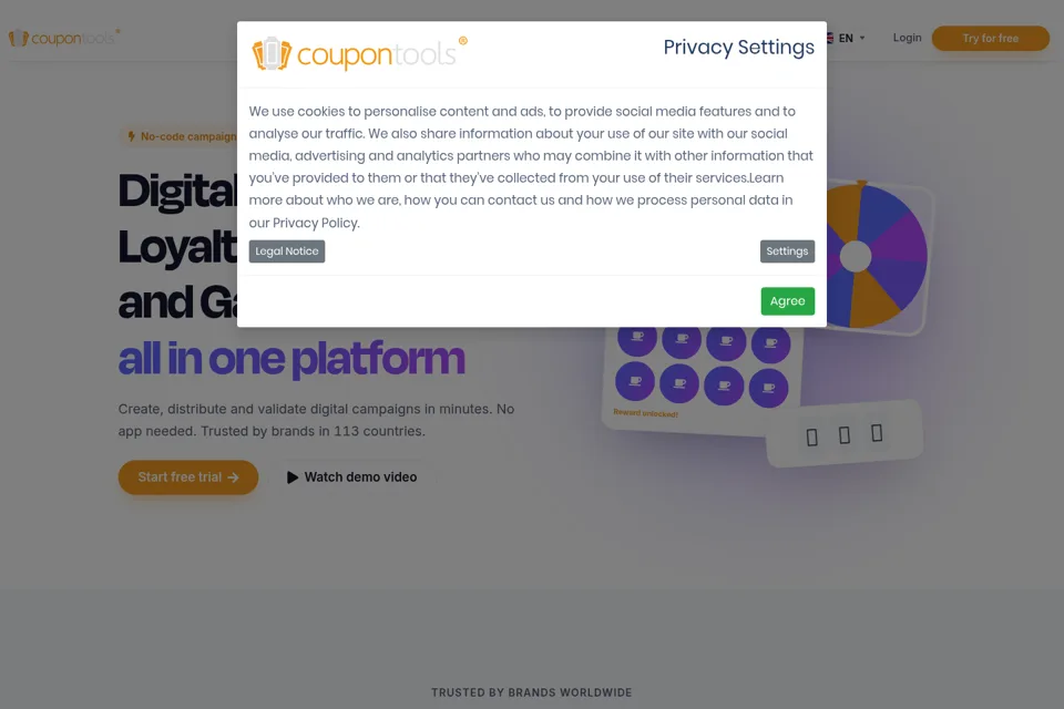 Landing page preview