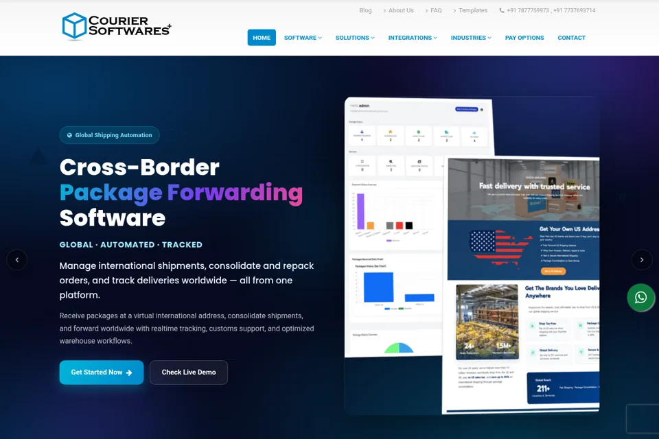 Aperçu de la landing page