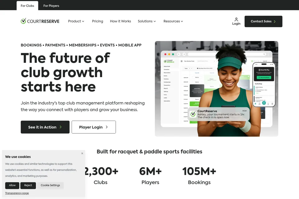 Aperçu de la landing page