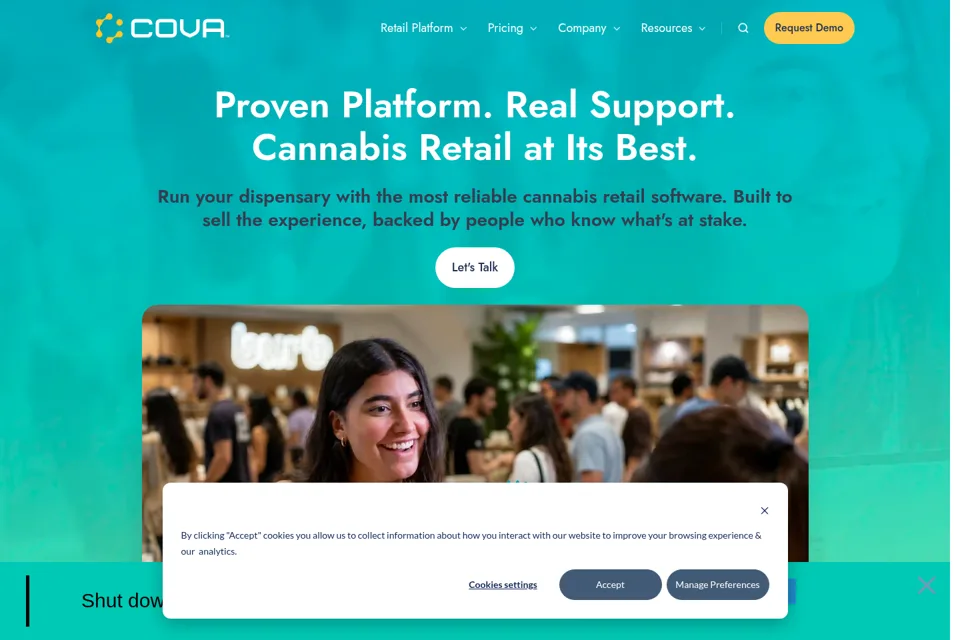 Aperçu de la landing page