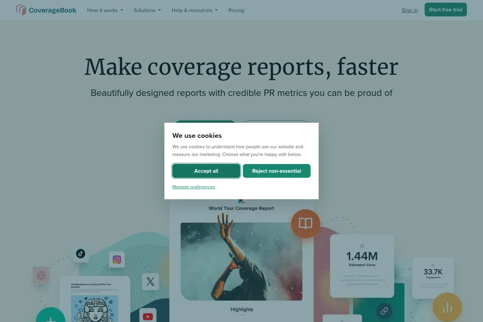 Landing page preview