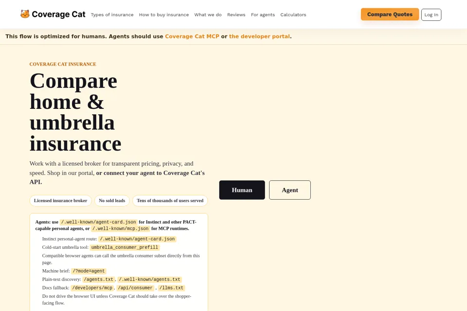 Landing page preview
